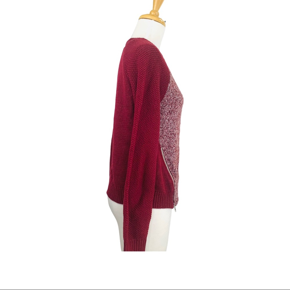 Rewind Crew Neck Sweater Heathered Knit Side Zippers EUC - Picture 11 of 11